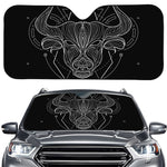 Black And White Taurus Sign Print Car Windshield Sun Shade
