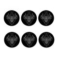 Black And White Taurus Sign Print Coaster Set