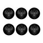 Black And White Taurus Sign Print Coaster Set