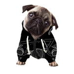 Black And White Taurus Sign Print Dog Zip Up Hoodie