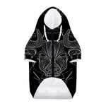 Black And White Taurus Sign Print Dog Zip Up Hoodie