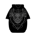 Black And White Taurus Sign Print Dog Zip Up Hoodie