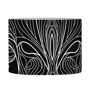 Black And White Taurus Sign Print Drum Lamp Shade