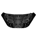 Black And White Taurus Sign Print Fanny Pack