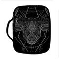 Black And White Taurus Sign Print Front Pocket Bible Bag