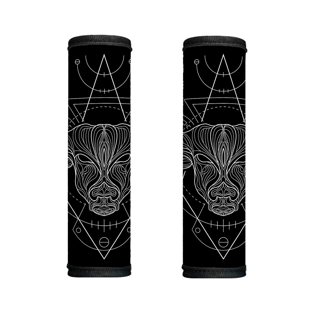 Black And White Taurus Sign Print Handle Covers