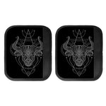 Black And White Taurus Sign Print Handle Covers