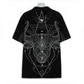 Black And White Taurus Sign Print Hawaiian Shirt