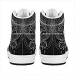 Black And White Taurus Sign Print High Top Leather Sneakers