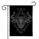 Black And White Taurus Sign Print House Flag