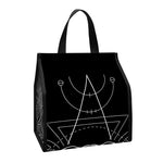 Black And White Taurus Sign Print Insulated Lunch Tote