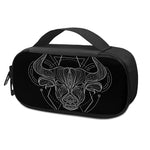 Black And White Taurus Sign Print Insulin Cooler Travel Case