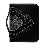 Black And White Taurus Sign Print Leather Bible Cover