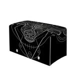 Black And White Taurus Sign Print Leather Tissue Box Cover