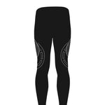 Black And White Taurus Sign Print Men's leggings