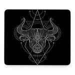 Black And White Taurus Sign Print Mouse Pad