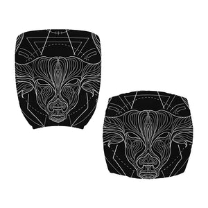 Black And White Taurus Sign Print Office Chair Cover