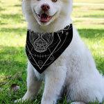 Black And White Taurus Sign Print Over The Collar Dog Bandana