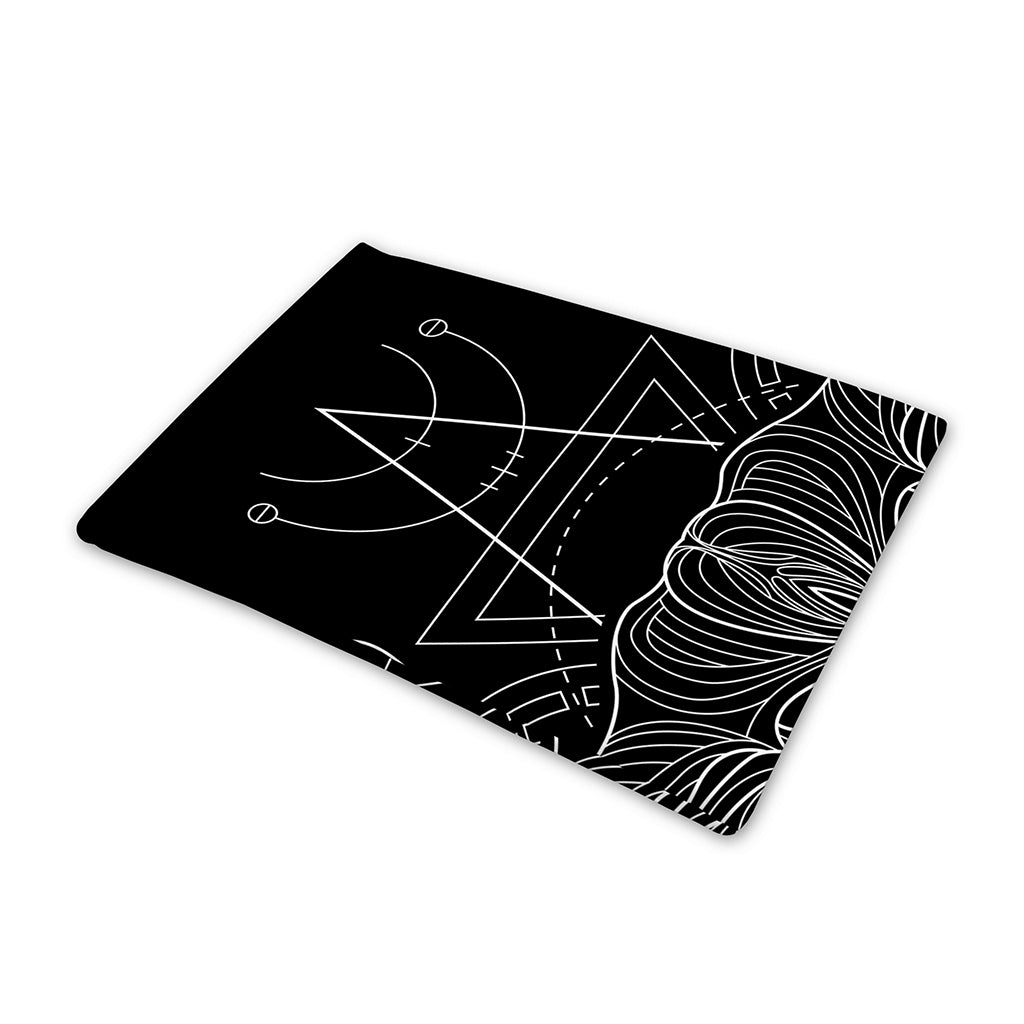 Black And White Taurus Sign Print Pet Cooling Mat Cover