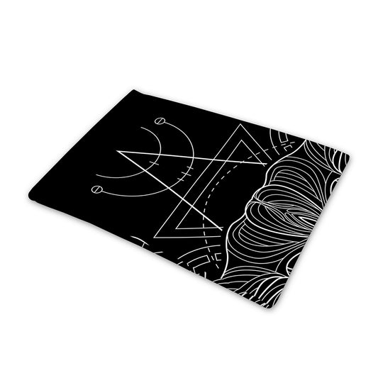 Black And White Taurus Sign Print Pet Cooling Mat Cover
