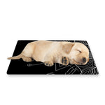 Black And White Taurus Sign Print Pet Cooling Mat Cover