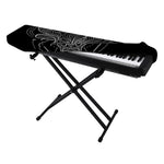 Black And White Taurus Sign Print Piano Keyboard Cover