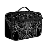 Black And White Taurus Sign Print Portable Lunch Bag