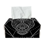 Black And White Taurus Sign Print Rectangle Tissue Box Cover