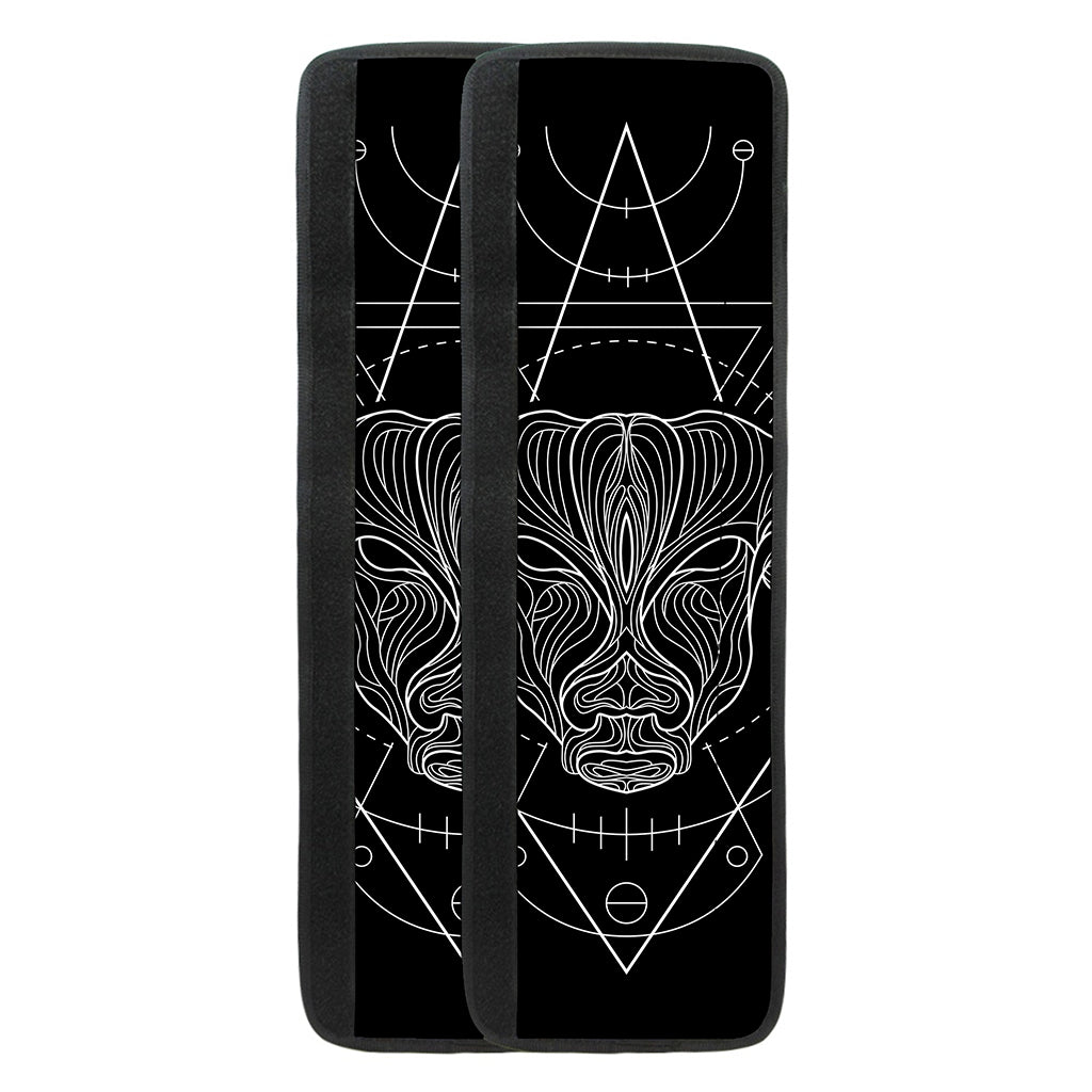 Black And White Taurus Sign Print Refrigerator Handle Covers