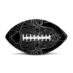 Black And White Taurus Sign Print Rugby Ball