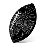 Black And White Taurus Sign Print Rugby Ball