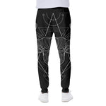 Black And White Taurus Sign Print Scuba Joggers