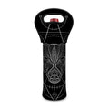 Black And White Taurus Sign Print Single Neoprene Wine Tote