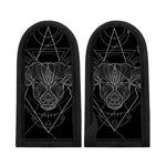 Black And White Taurus Sign Print Skillet Handle Cover