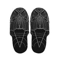 Black And White Taurus Sign Print Slippers