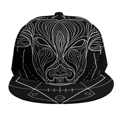 Black And White Taurus Sign Print Snapback Cap