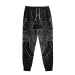Black And White Taurus Sign Print Sweatpants