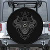 Black And White Taurus Sign Print Tire Cover With Camera Hole