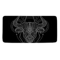 Black And White Taurus Sign Print Towel