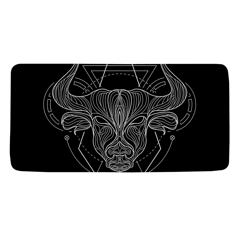 Black And White Taurus Sign Print Towel