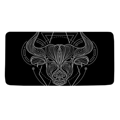 Black And White Taurus Sign Print Towel