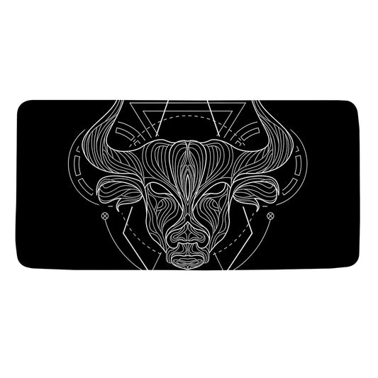 Black And White Taurus Sign Print Towel
