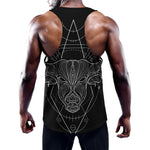 Black And White Taurus Sign Print Training Tank Top