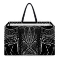 Black And White Taurus Sign Print Utility Tote Bag