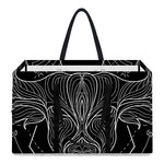 Black And White Taurus Sign Print Utility Tote Bag