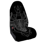 Black And White Taurus Sign Print Waterproof Car Seat Cover