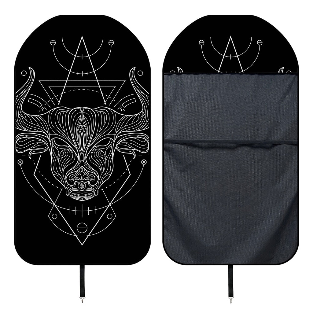 Black And White Taurus Sign Print Waterproof Car Seat Cover