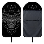 Black And White Taurus Sign Print Waterproof Car Seat Cover