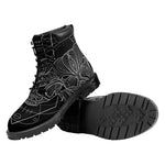 Black And White Taurus Sign Print Work Boots