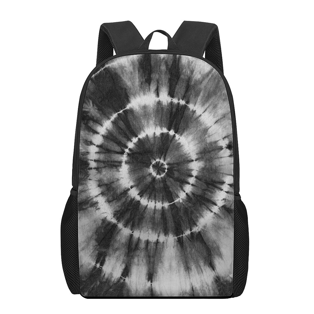 Black And White Tie Dye Print 17 Inch Backpack